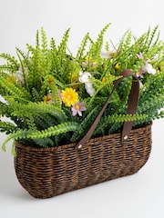 Scottish Everlastings Ltd Multi Mixed Wildflower Outdoor Artificial Basket with Handles - Image 2 of 3