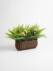Scottish Everlastings Ltd Multi Mixed Wildflower Outdoor Artificial Basket with Handles - Image 3 of 3