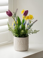 Scottish Everlastings Ltd Multi Artificial Large Mixed Spring Planter - Image 1 of 3