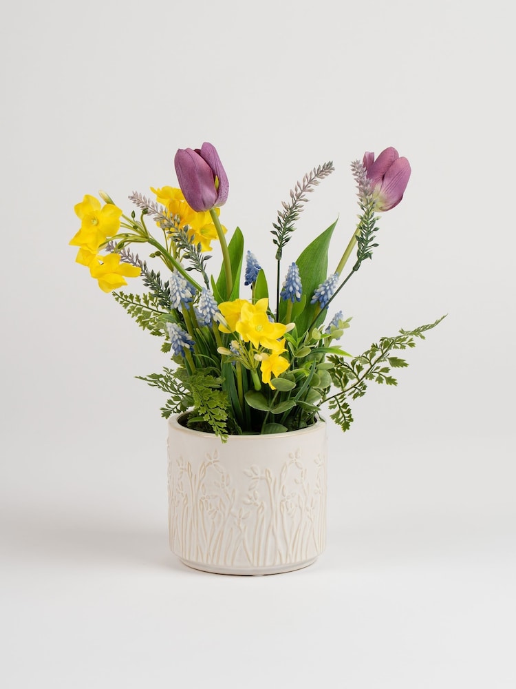 Scottish Everlastings Ltd Multi Artificial Large Mixed Spring Planter - Image 3 of 3