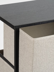 Scottish Everlastings Ltd Black 4 Drawer Cabinet With Fabric Drawers - Image 2 of 4