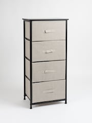 Scottish Everlastings Ltd Black 4 Drawer Cabinet With Fabric Drawers - Image 3 of 4