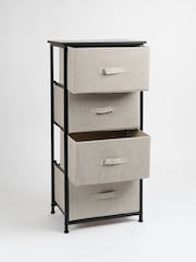 Scottish Everlastings Ltd Black 4 Drawer Cabinet With Fabric Drawers - Image 4 of 4