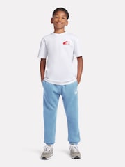 New Balance Blue Brush Back Small Logo Joggers - Image 4 of 8