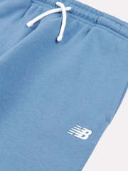 New Balance Blue Brush Back Small Logo Joggers - Image 8 of 8