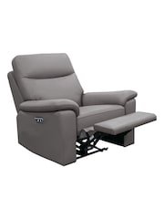 Aspire Furniture Elephant Grey Corvan Power Recliner Armchair - Image 2 of 5