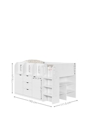 Julian Bowen White Vision Midsleeper Kids Bed - Image 4 of 9