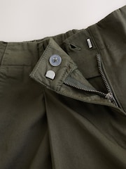 Vert kaki - Pantalon chino plissé coupe ballon - Image 7 de 8
