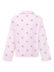 Hunkemoller Pink Woven Cherry Pyjama Top - Image 5 of 5