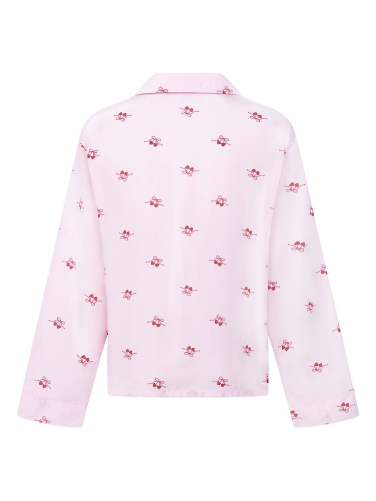 Hunkemoller Pink Woven Cherry Pyjama Top - Image 5 of 5