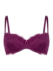 Hunkemoller Purple Teddy Padded Underwired Bra - Image 4 of 5