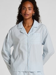 Hunkemoller Woven Cotton Stripe Jacket - Image 1 of 5