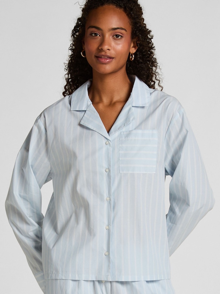 Hunkemoller Woven Cotton Stripe Jacket - Image 1 of 5