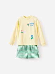 Cotton On Yellow Sweet Bunny Long/Short Pyjamas Set - Image 1 of 3