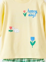 Cotton On Yellow Sweet Bunny Long/Short Pyjamas Set - Image 2 of 3