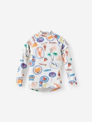 Cotton On White Flynn Long Sleeve Raglan Rash Vest - Image 1 of 3