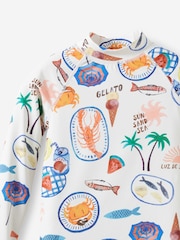 Cotton On White Flynn Long Sleeve Raglan Rash Vest - Image 2 of 3