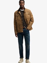 Superdry Green The Merchant Store  Racer Wax Jacket - Image 4 of 6