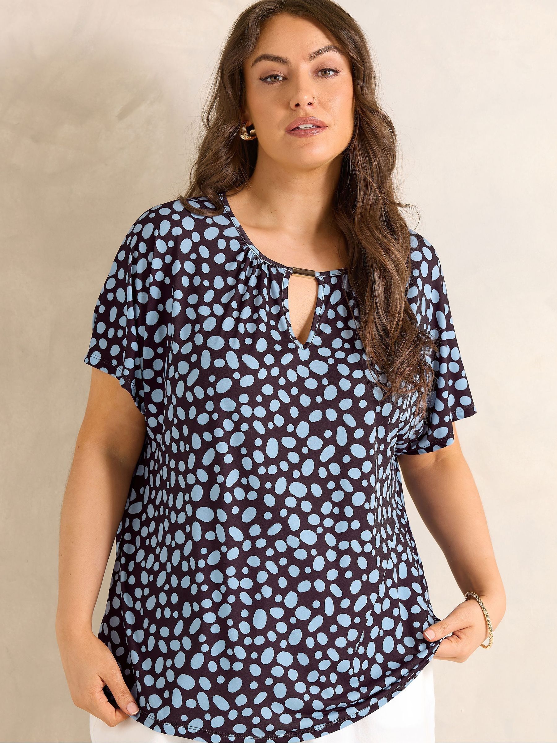 Evans Women's Brown Bar Detail Top - Image 1