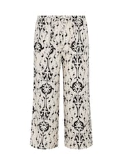 Evans Black Abstract Print Wide Leg Trousers - Image 3 of 3