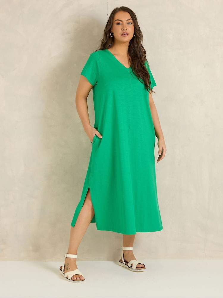 Evans Green Premium Cotton Dress - Image 1 of 5 Evans Green Premium Cotton Dress - Image 1 of 5