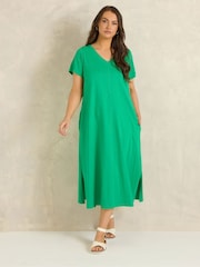 Evans Green Premium Cotton Dress - Image 2 of 5
