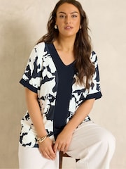 Evans Blue Colour Block Top - Image 1 of 5