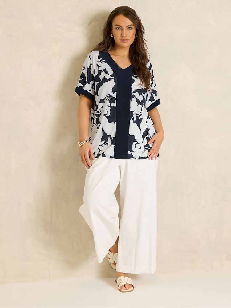 Evans Blue Colour Block Top - Image 2 of 5