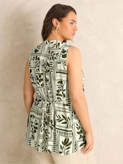 Evans Green Sleeveless Pintuck Shirt - Image 3 of 5