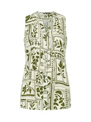 Evans Green Sleeveless Pintuck Shirt - Image 5 of 5