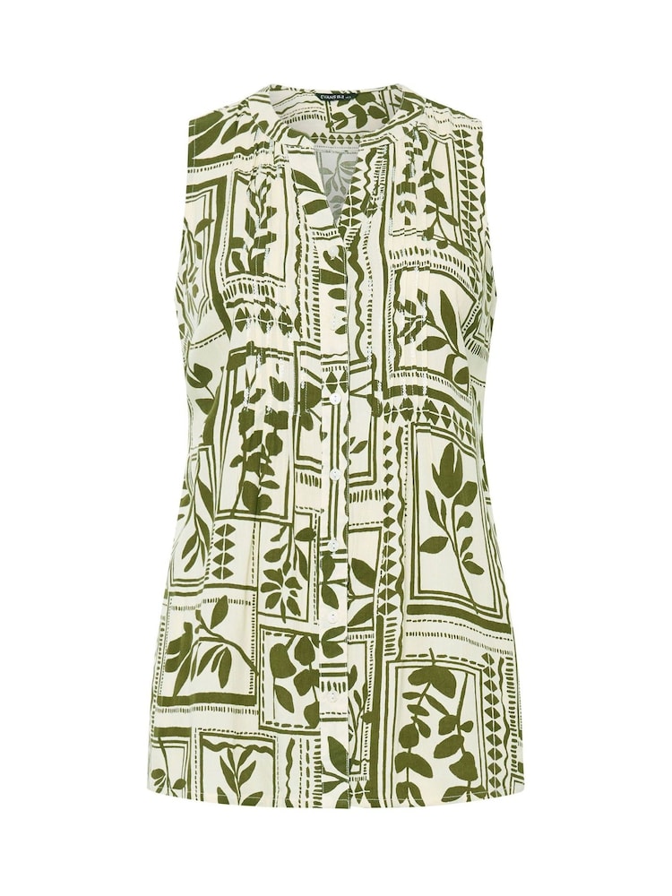 Evans Green Sleeveless Pintuck Shirt - Image 5 of 5 Evans Green Sleeveless Pintuck Shirt - Image 5 of 5
