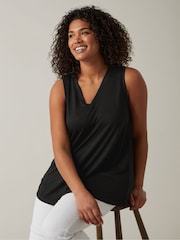 أسود - Evans Modal Rich Vest Top - Image 3 of 4