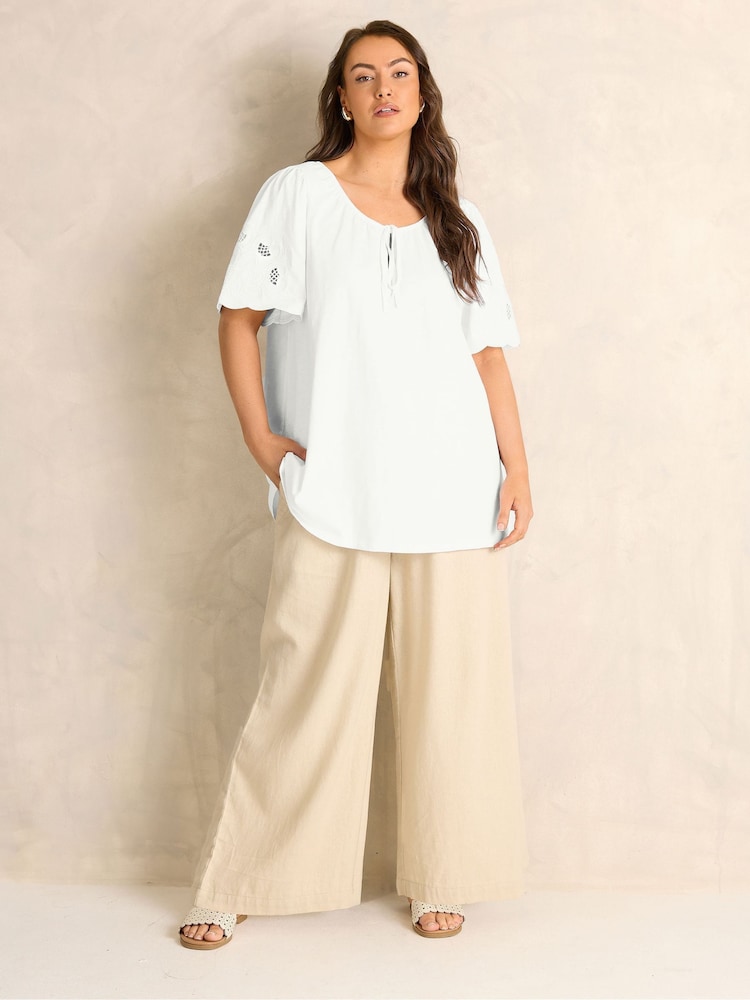 Evans White Embellished Boho Top - Image 2 of 5