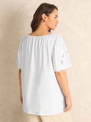 Evans White Embellished Boho Top - Image 3 of 5