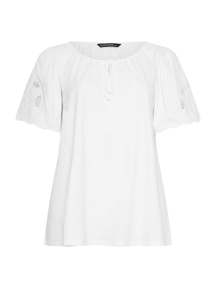 Evans White Embellished Boho Top - Image 5 of 5