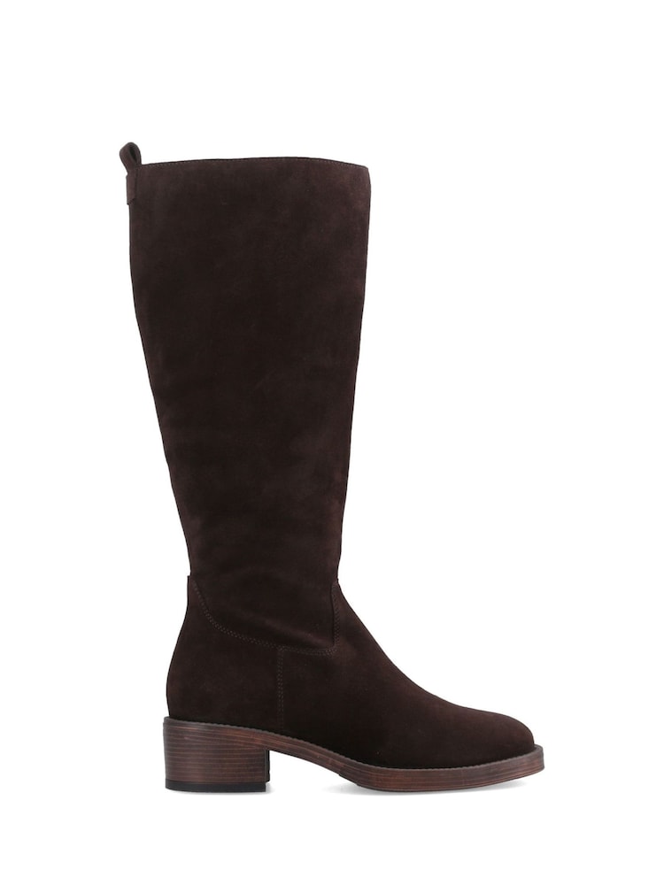 Hush Puppies Brown Antonia Suede Long Boots - Image 1 of 3 Hush Puppies Brown Antonia Suede Long Boots - Image 1 of 3
