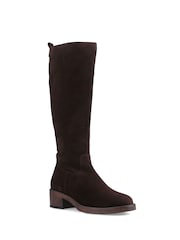 Hush Puppies Brown Antonia Suede Long Boots - Image 2 of 3