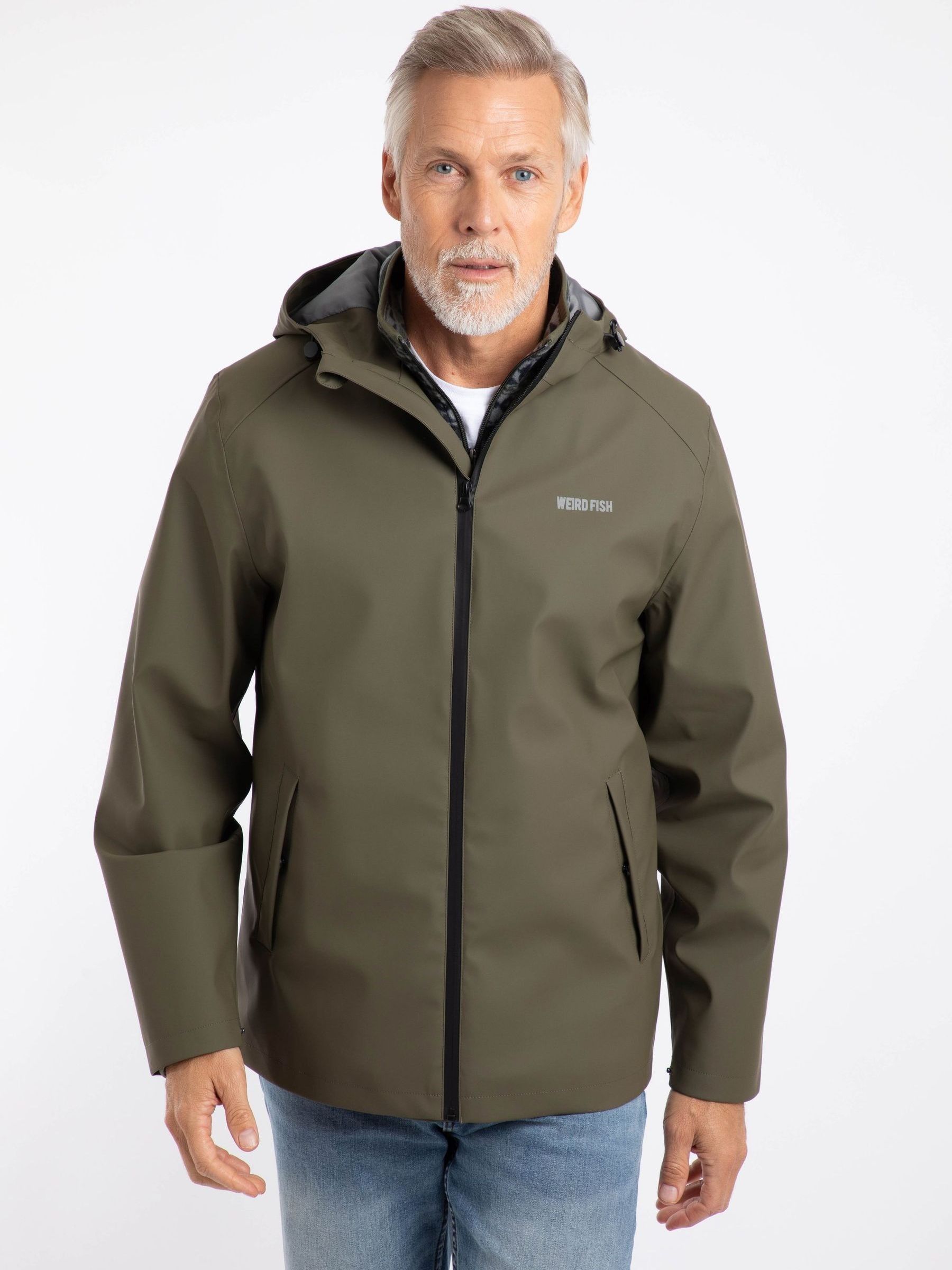 Buy Weird Fish Green Woods Waterproof Rain Jacket from Next USA