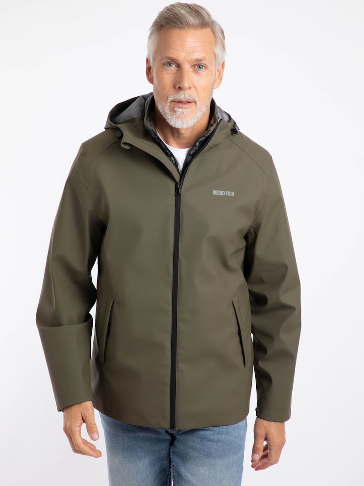 Weird Fish Green Woods Waterproof Rain Jacket - Image 2 of 9