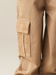 Angel & Rocket Brown Hudson Contrast Cord Pocket Cargo Trouser - Image 4 of 6