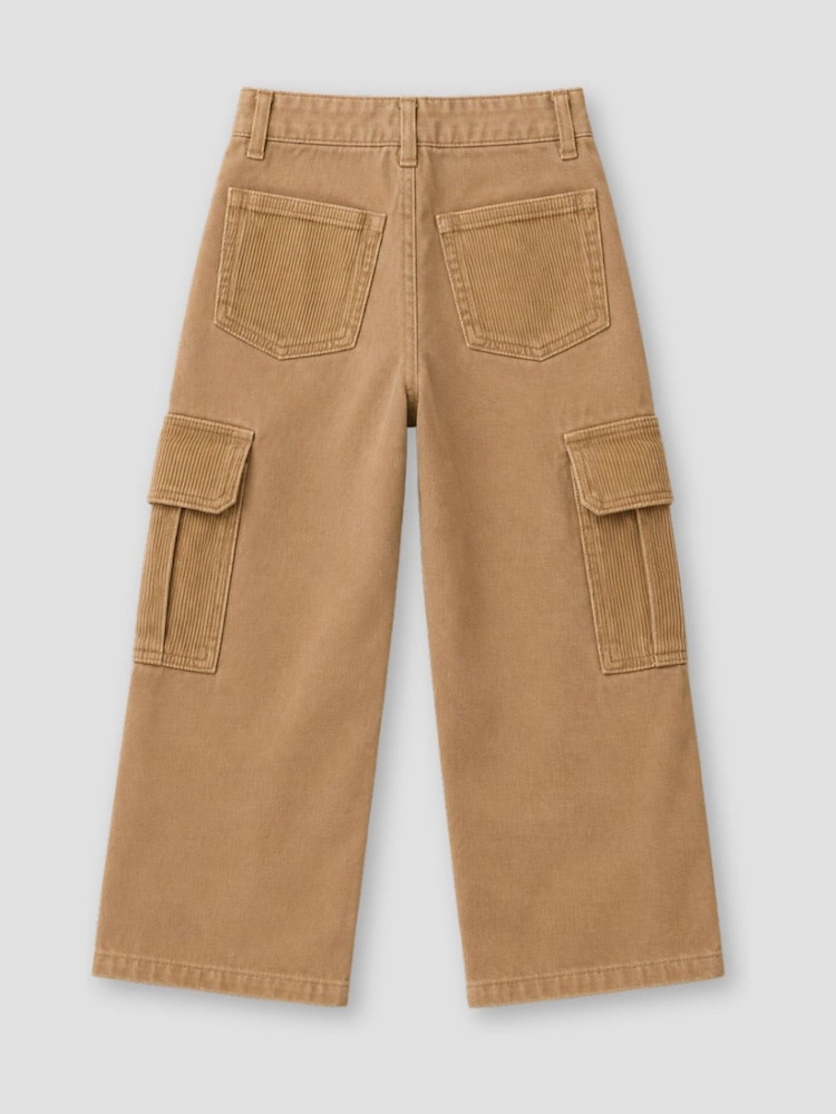 Angel & Rocket Brown Hudson Contrast Cord Pocket Cargo Trouser - Image 6 of 6