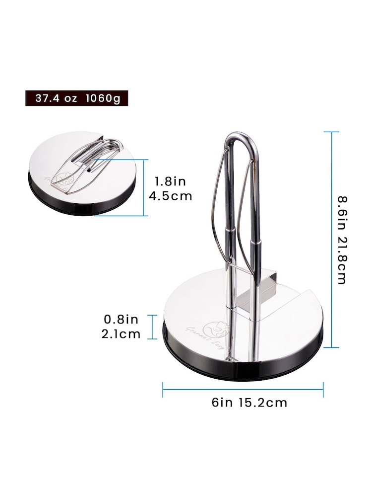 Gourmet Easy Stainless steel One-Hand Tear Paper Towel Holder - Image 4 of 4