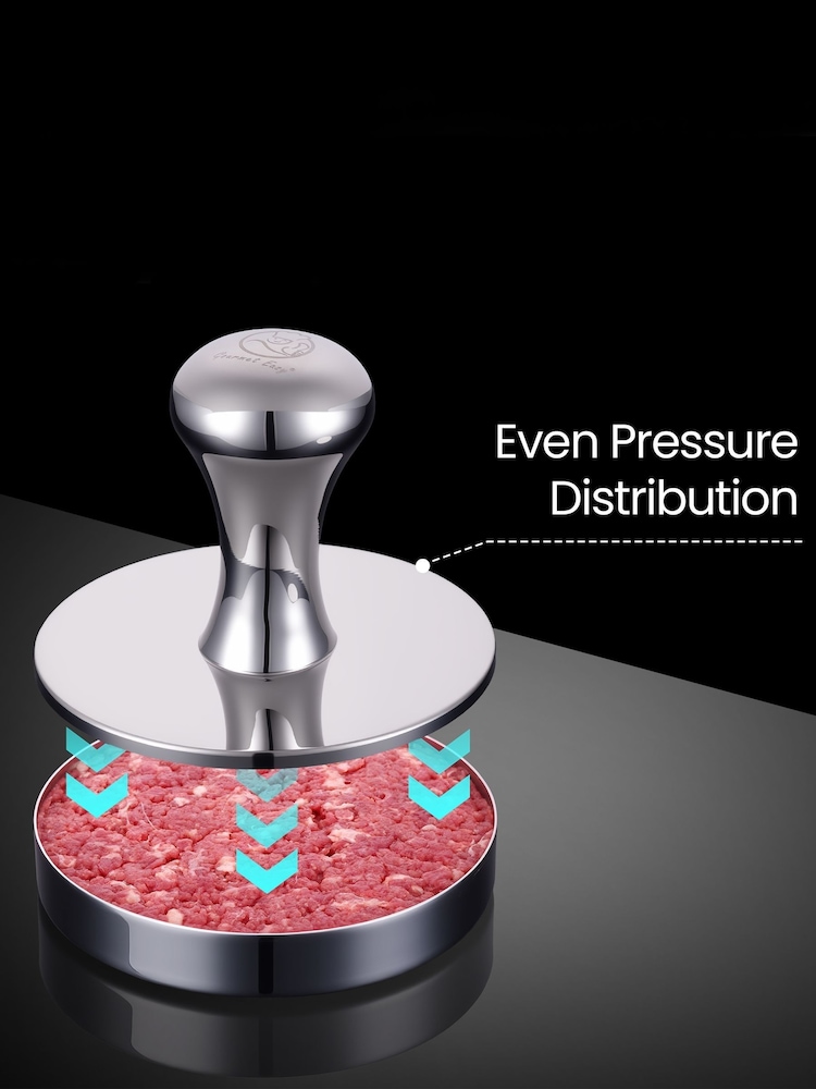 Gourmet Easy Stainless steel 2-in-1 Stainless Steel Burger Press & Patty Maker - Image 3 of 3 Gourmet Easy Stainless steel 2-in-1 Stainless Steel Burger Press & Patty Maker - Image 3 of 3