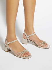 Dune London Metallic Marvelousness Heeled Sandals - Image 1 of 6
