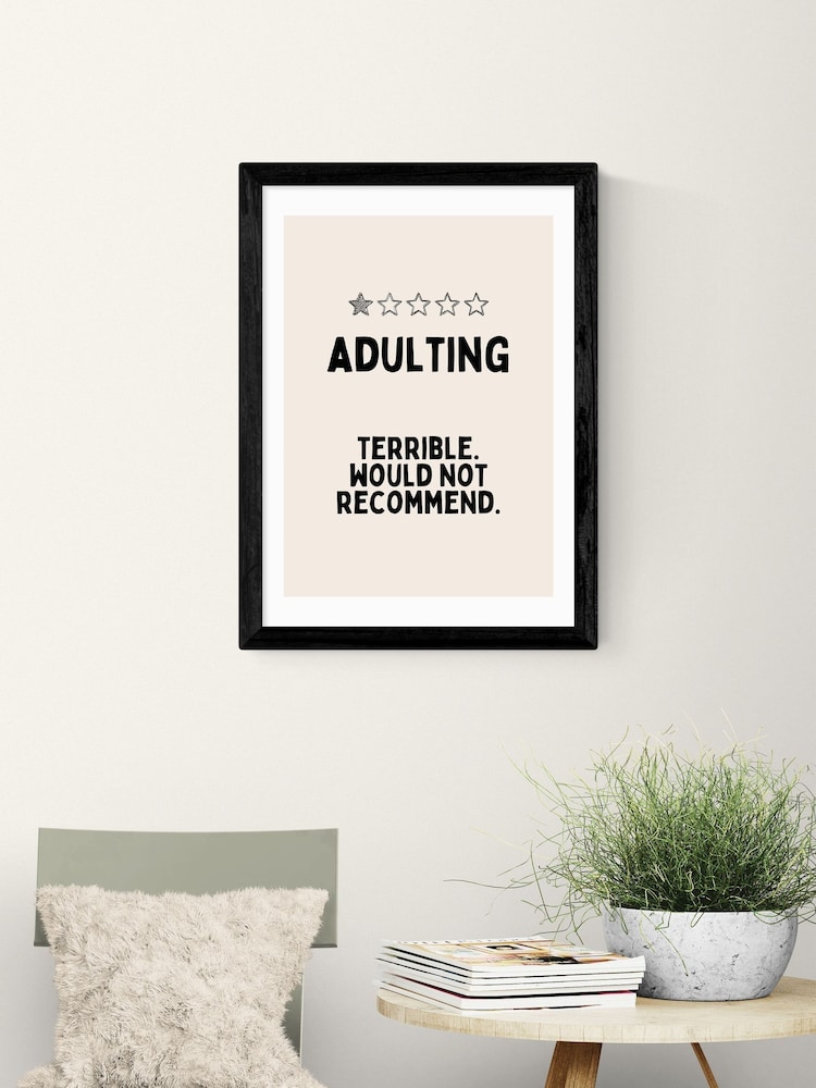 East End Prints Black Adulting Wall Art Print by Wisdom and Wonder Designs - Image 1 of 2 East End Prints Black Adulting Wall Art Print by Wisdom and Wonder Designs - Image 1 of 2