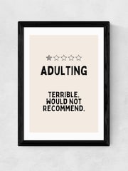 East End Prints Black Adulting Wall Art Print by Wisdom and Wonder Designs - Image 2 of 2
