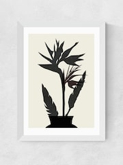 East End Prints White Foliage Fiesta Wall Art Print by Cartissi - Image 2 of 2