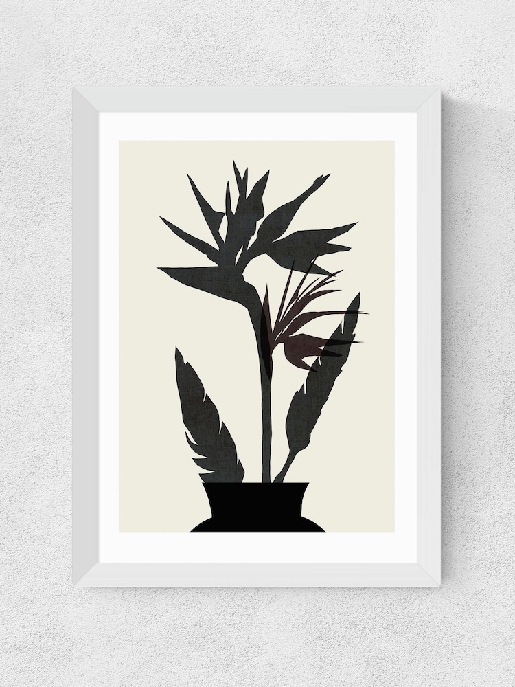 East End Prints White Foliage Fiesta Wall Art Print by Cartissi - Image 2 of 2