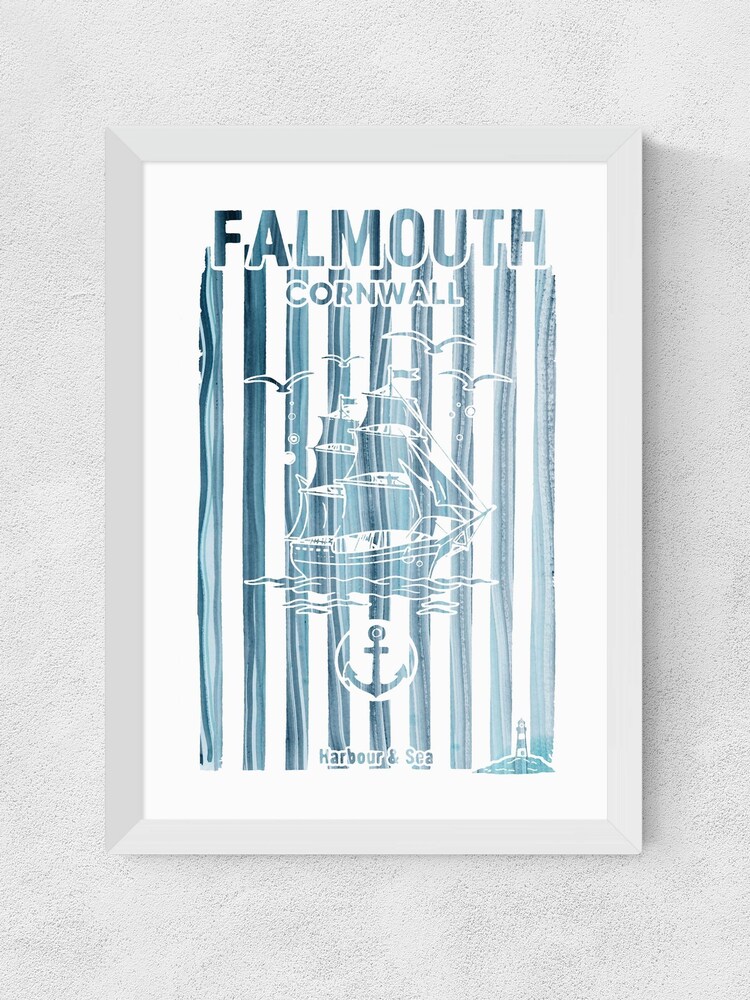 East End Prints White Falmouth Wall Art Print by Cartissi - Image 2 of 2