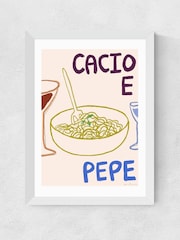 East End Prints White Cacio Pepe Wall Art Print by Nia Beynon - Image 2 of 2